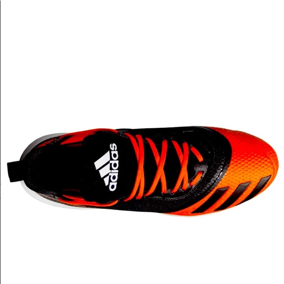 Adidas Men’s Icon V Bounce Orange/Black brand new Cleats US 10.5  D - Picture 3 of 8